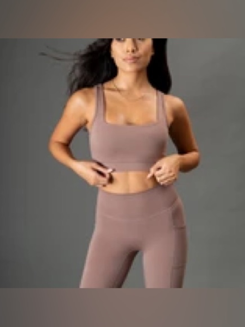 PARAGON Naked Square Neck Bra & Leggings Dusty Mauve